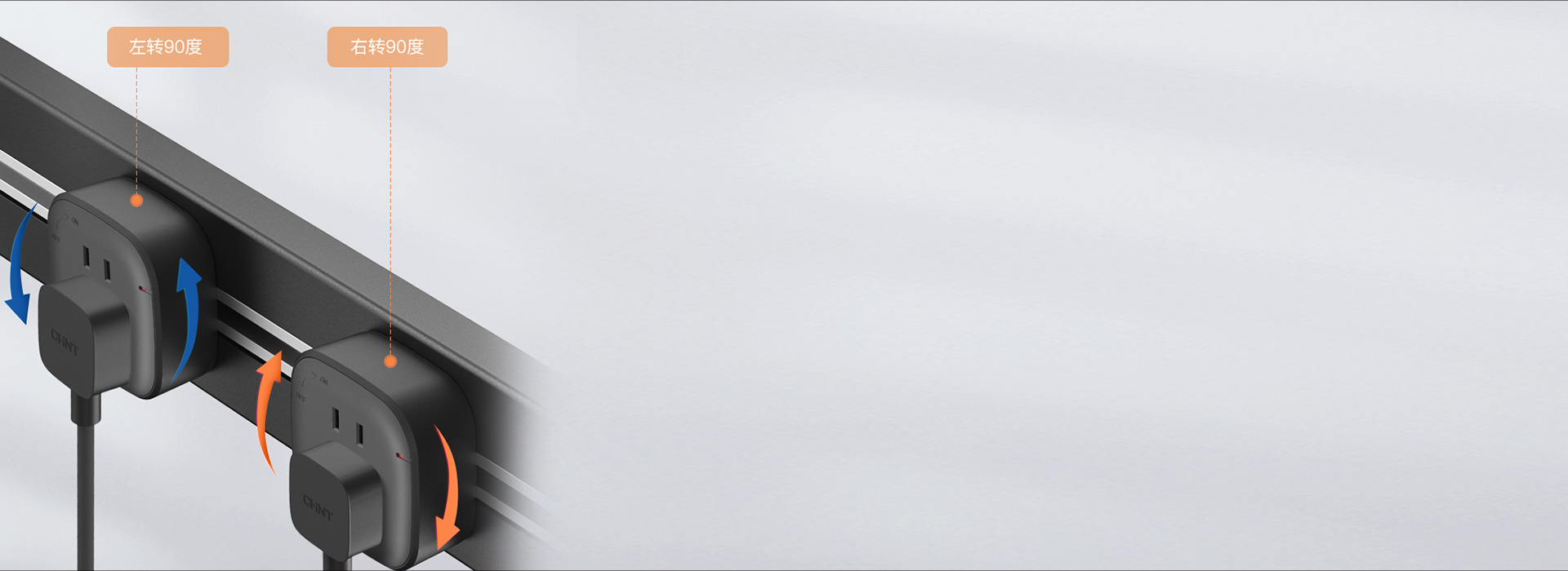 輕旋控電，優(yōu)雅用電 順時針旋轉90°，...