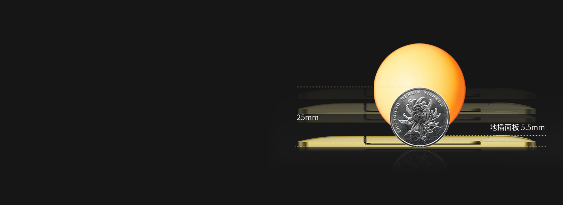 至薄·出落有致 5.5mm薄度面板設計...