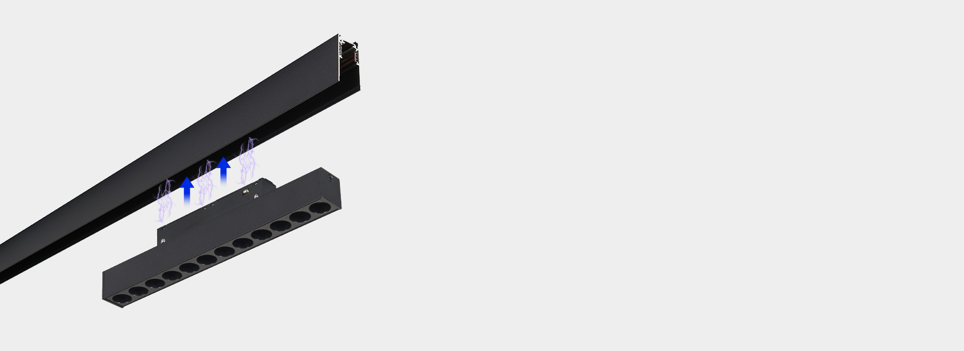 強力磁吸，安裝輕松 內置強力磁鐵，燈具...