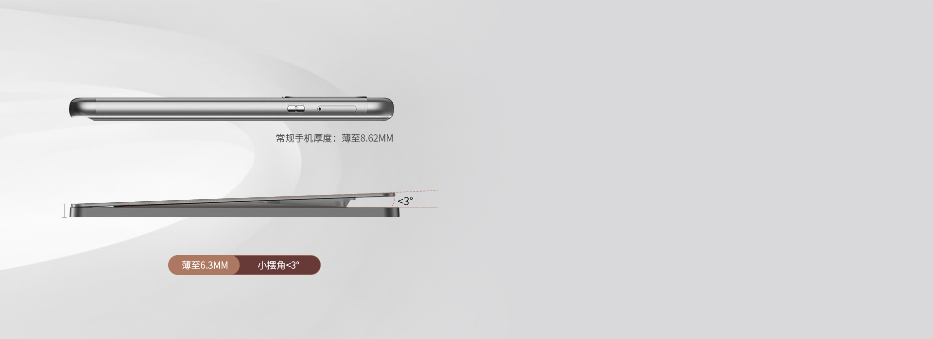 薄至6.3mm，比手機還薄 6.3mm...