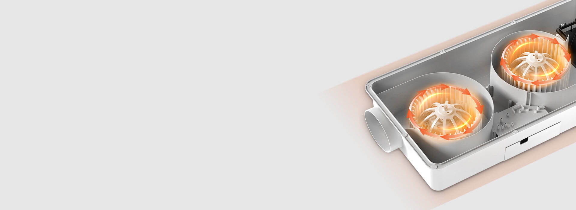 雙核塑封電機，穩定運行噪音低 動力強勁...