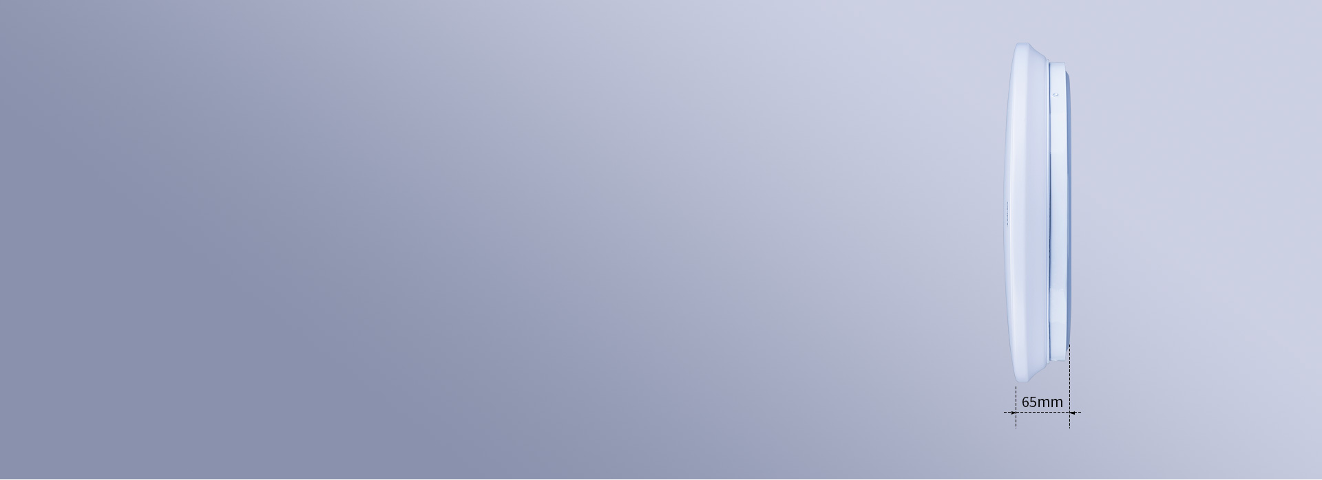 薄且輕盈，解放大空間 整燈薄至65mm...