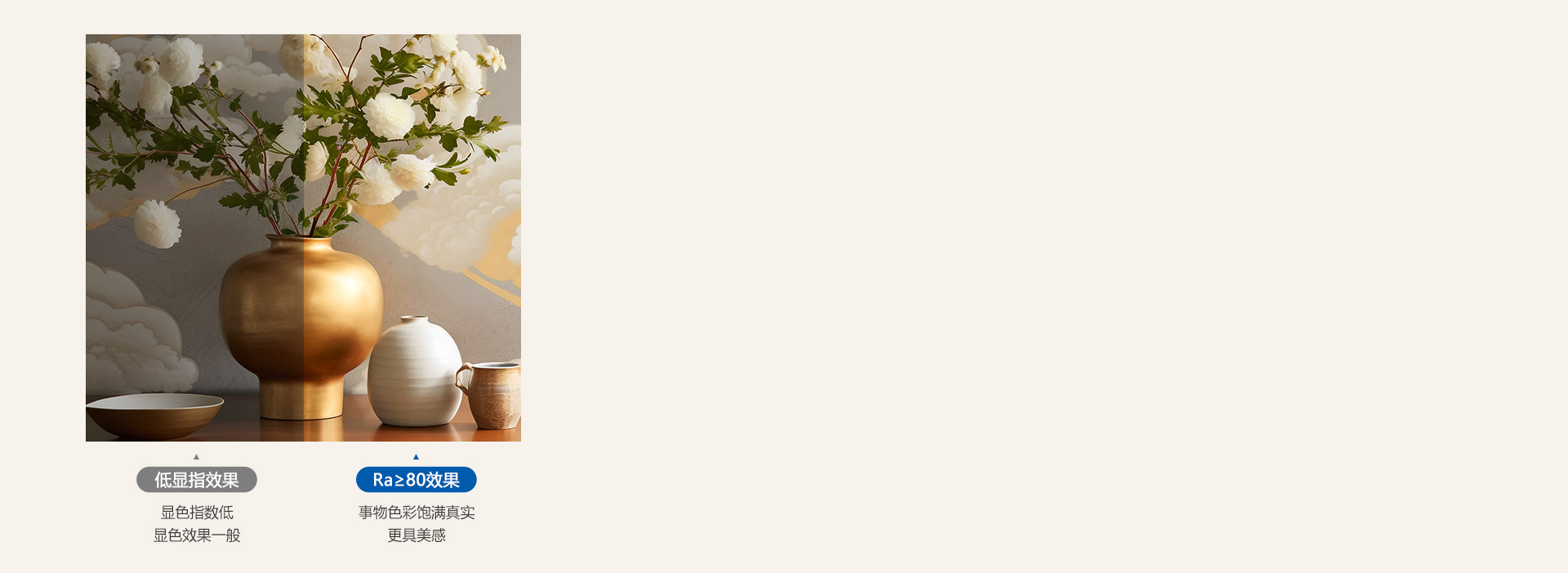 Ra≥80真實顯色，照出事物本真色彩 ...