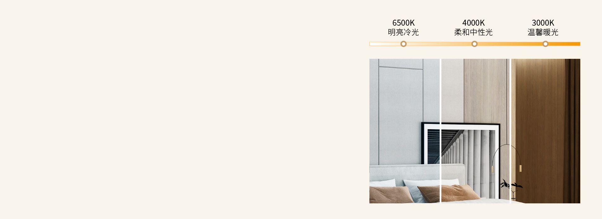 個(gè)性化照明氛圍 三色變光，可根據(jù)需要隨...